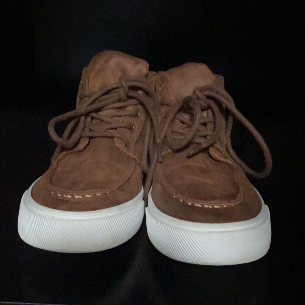Boys High Top Moccasin Boots faux suede Size 1